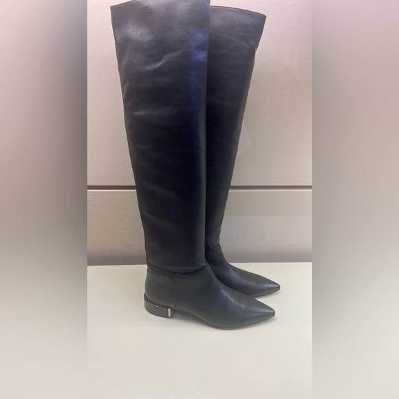 AGL Black Over-the-Knee Boots Sleek Design - Picture 1 of 7